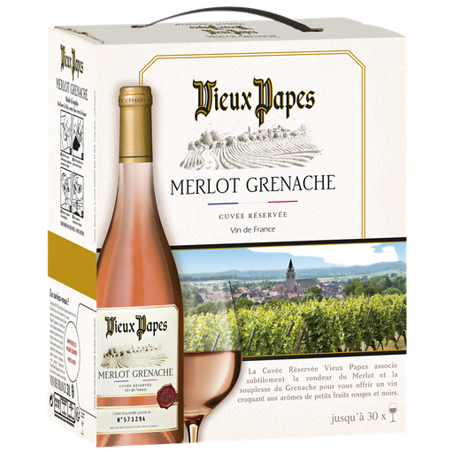 [3175529653031] VIEUX PAPES Vin de France Rosé BIB 3 L