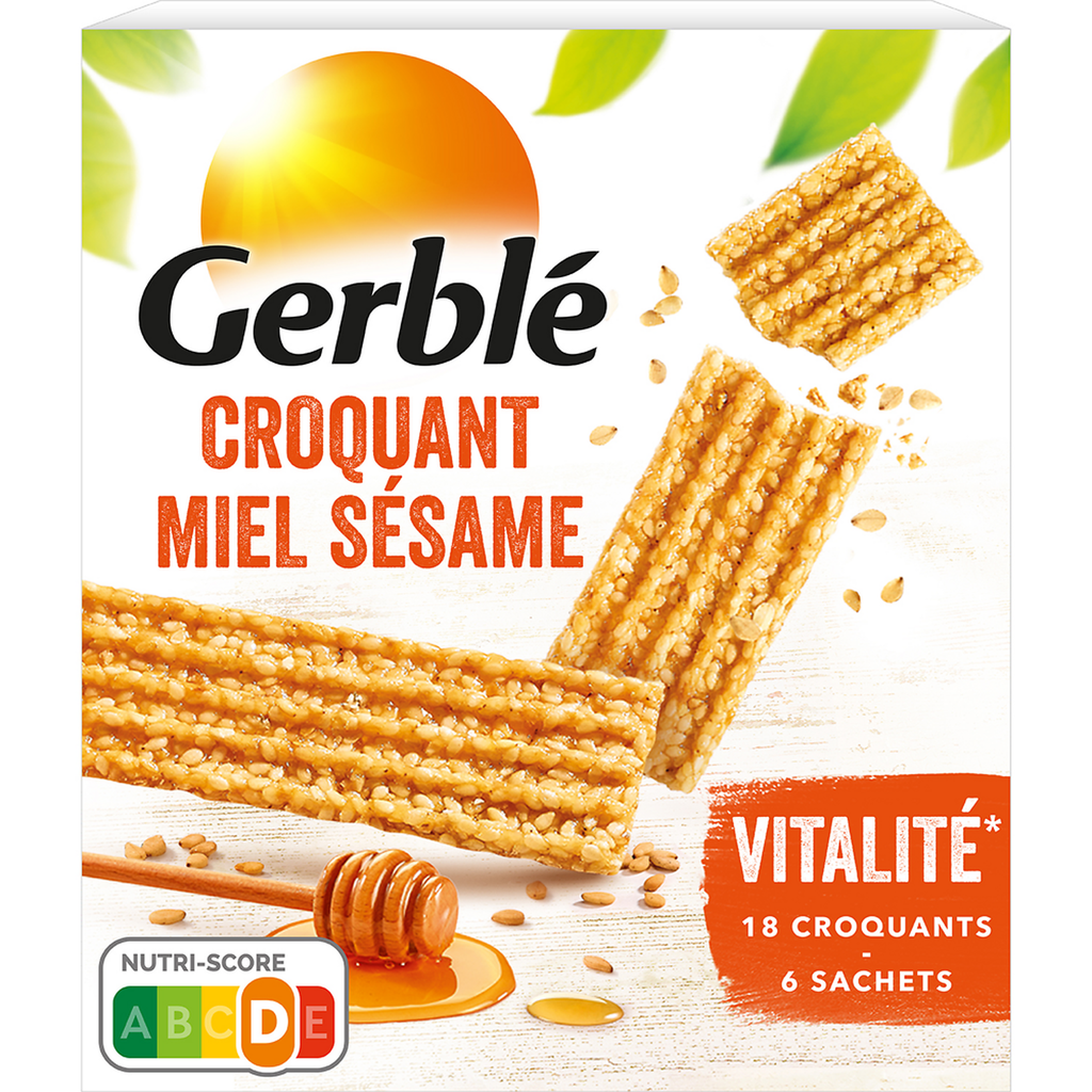 GERBLE Bolachas estaladiças mel sésamo 162 g