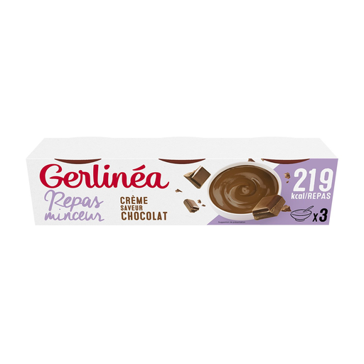 [3175680906755] GERLINEA Copos creme chocolate substituto refeição 3 copos 210 g