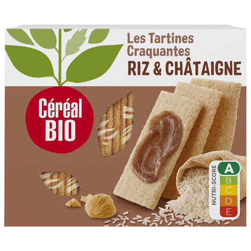 [3175681085602] CEREAL BIO Crispy rice & chestnut crackers 3 packs of 48.3 g