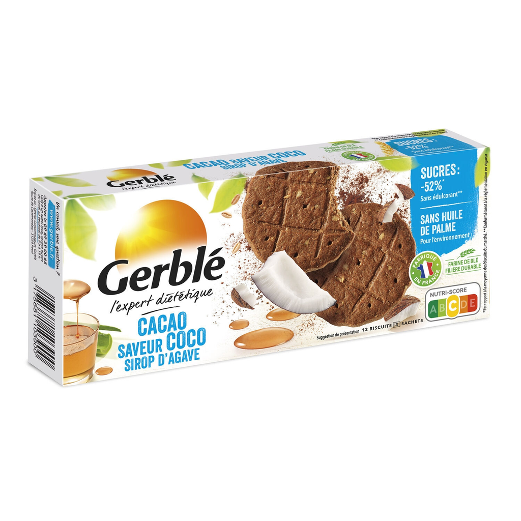 GERBLE Coconut Cocoa Shortbread Biscuits 132 g