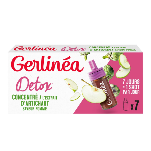 [3175681186439] GERLINEA Detox e Controlo de Peso Concentrado Alcachofra Maçã 7 shots 70 ml