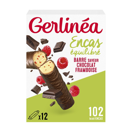 [3175681208391] GERLINEA Barritas frambuesa chocolate 12 x 31 g
