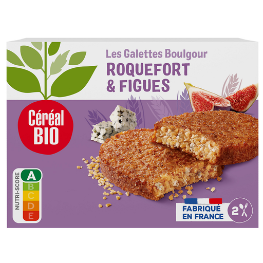 [3175681216303] CEREAL BIO Galettes de boulgour au roquefort et figues bio 2 x 100 g