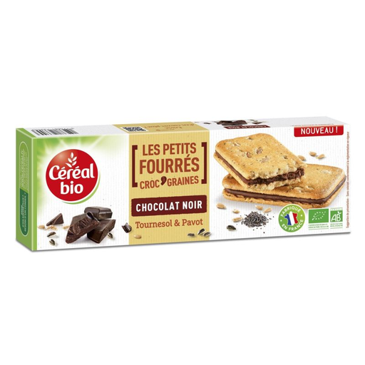 [3175681233553] CEREAL BIO Biscuits Fourrés Au Chocolat Noir 125 g