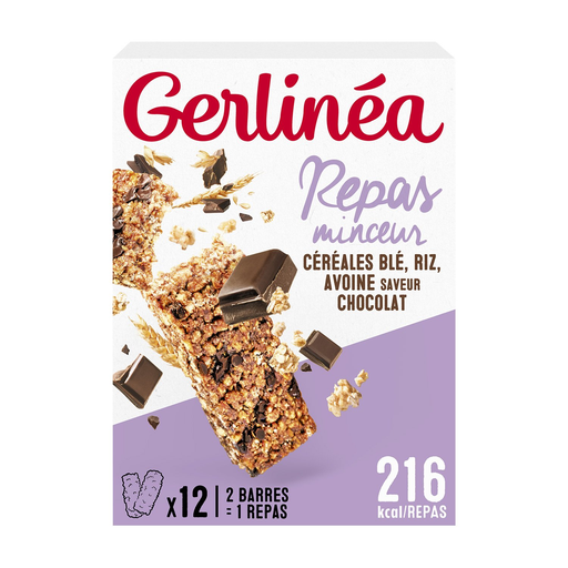 [3175681807891] GERLINEA Refeição substituta cereais com pepitas de chocolate 12 x 31 g