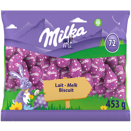 [7622202249693] MILKA Oeufs fourrés au chocolat au lait et éclats de céréales 435 g