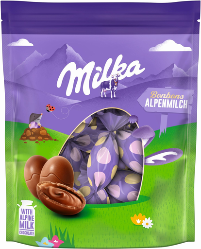 [7622210835529] MILKA Bombons recheados de chocolate de leite alpino 86 g