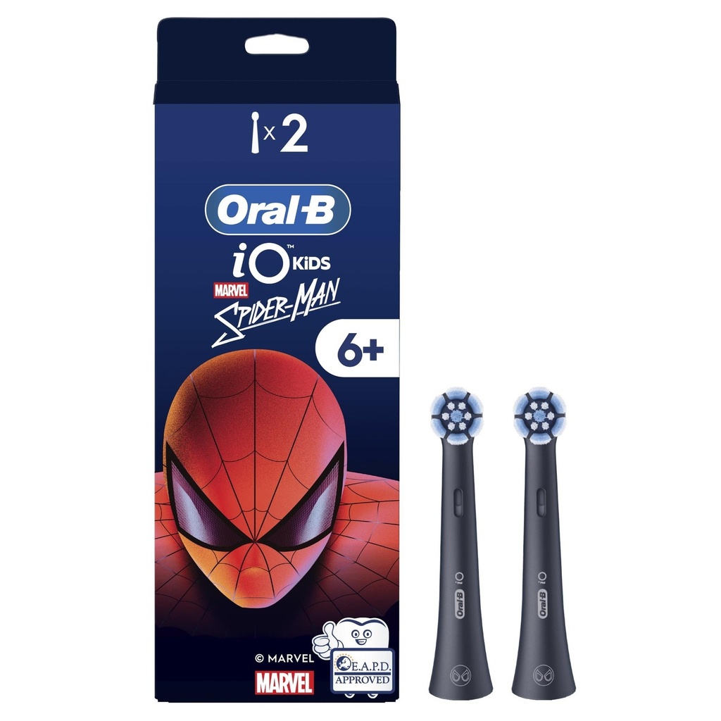 [8700216930543] Oral-B IO Kids Marvel Spiderman Toothbrush Heads, Black