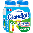 Candia Lait Uht Demi-Écrémé Grandlait Mini-Bouteilles 4X50Cl - 2L