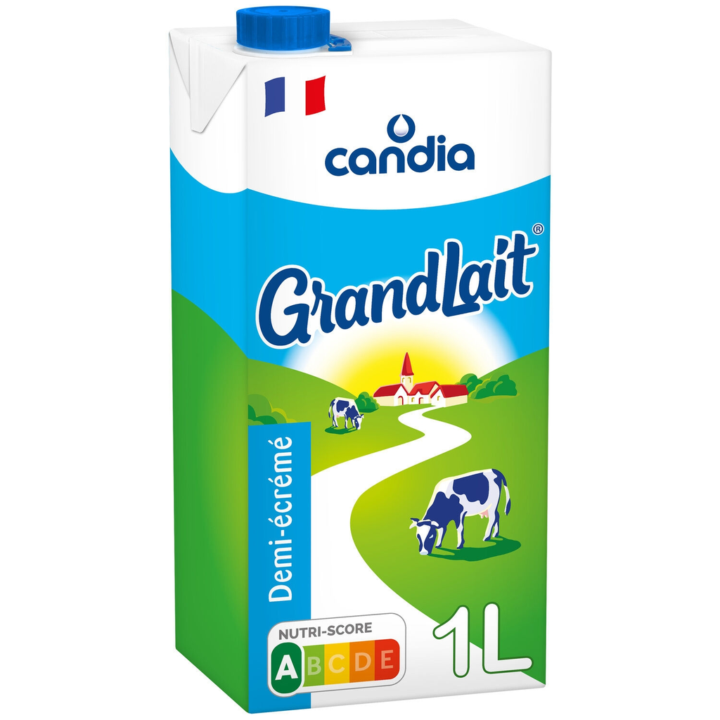 GRANDLAIT Leite Meio-Gordo 1 L