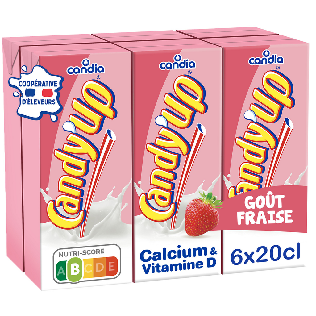Candy'Up Boisson Lactée À La Fraise 6X20Cl