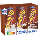 CANDY'UP Bebida láctea sabor chocolate, 6 pacotes de 20 cl