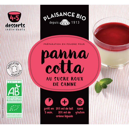 [3176800012004] PLAISANCE BIO Panna Cotta Powder Mix with Brown Cane Sugar 40 ml