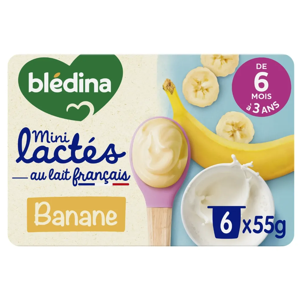 Blédina Mini Dairy Banana 55g x 6 (Bledina Banana Yogurt)