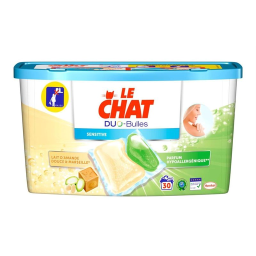 [3178041329248] LE CHAT Sensitive Lessive Duo-Bulle x30