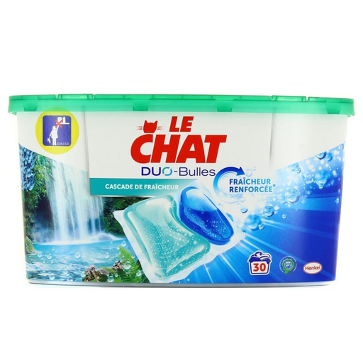[3178041332569] LE CHAT Lessive Capsules Double Cascade Fraîcheur 30 doses