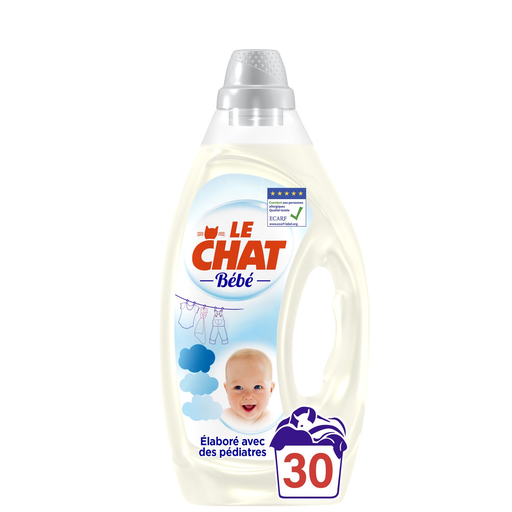 [3178041334433] LE CHAT Detergente líquido bebé pieles sensibles 1,6 L