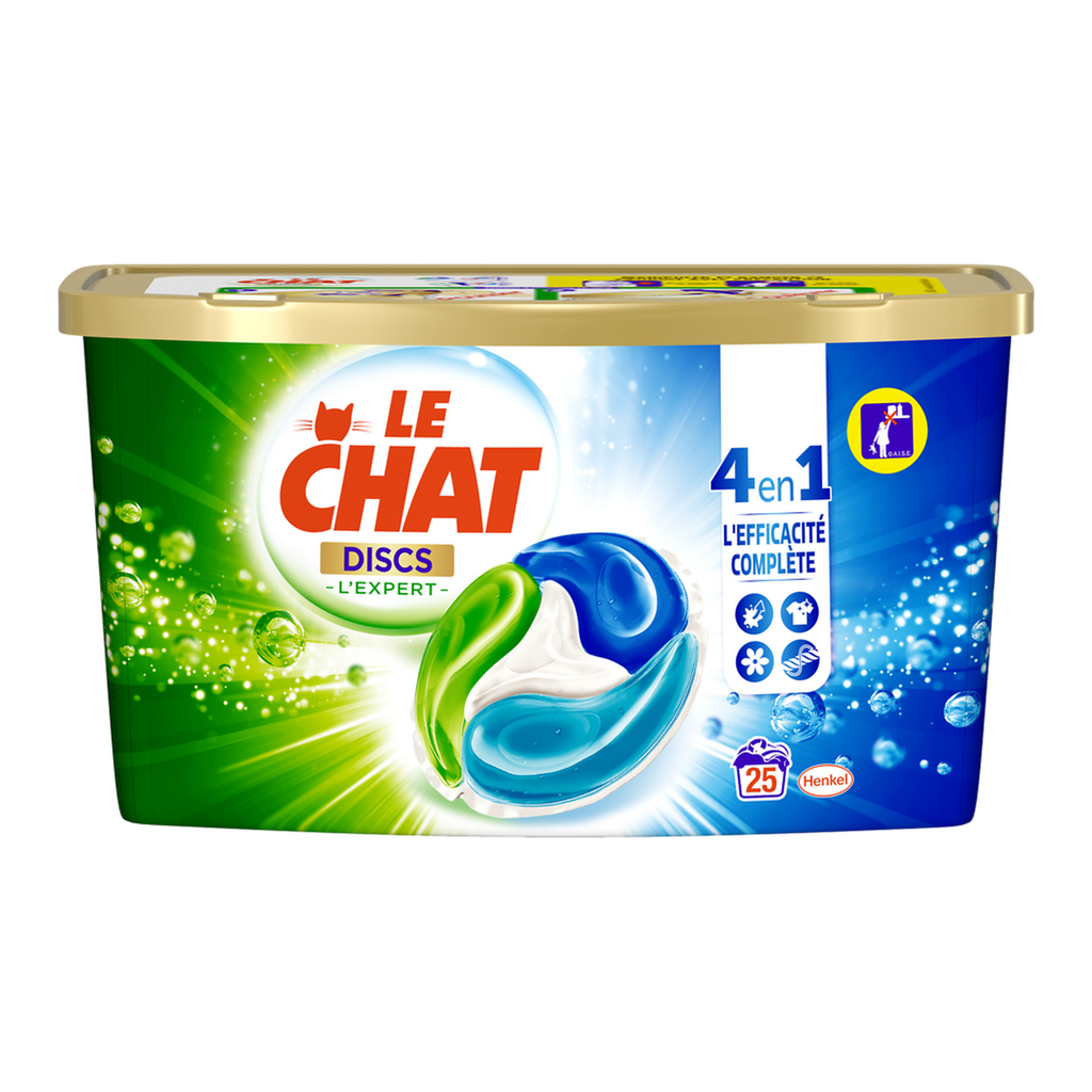 LE CHAT Cápsulas de Detergente 4 en 1 Expert 25 lavados