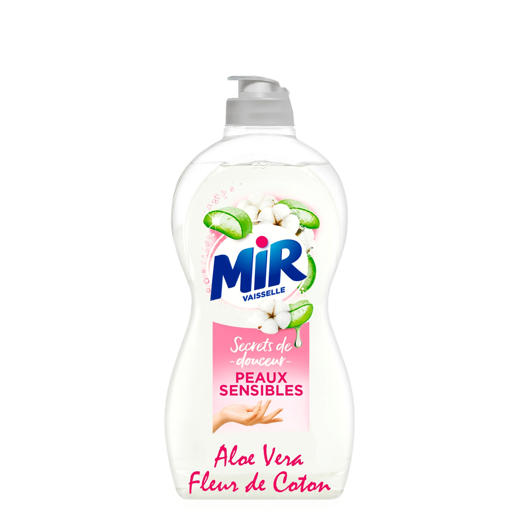 MIR Dishwashing liquid degreaser for sensitive skin aloe vera and cotton flower 450 ml