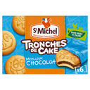 ST MICHEL Tronches de cake fofos chocolate 6 bolos 175 g