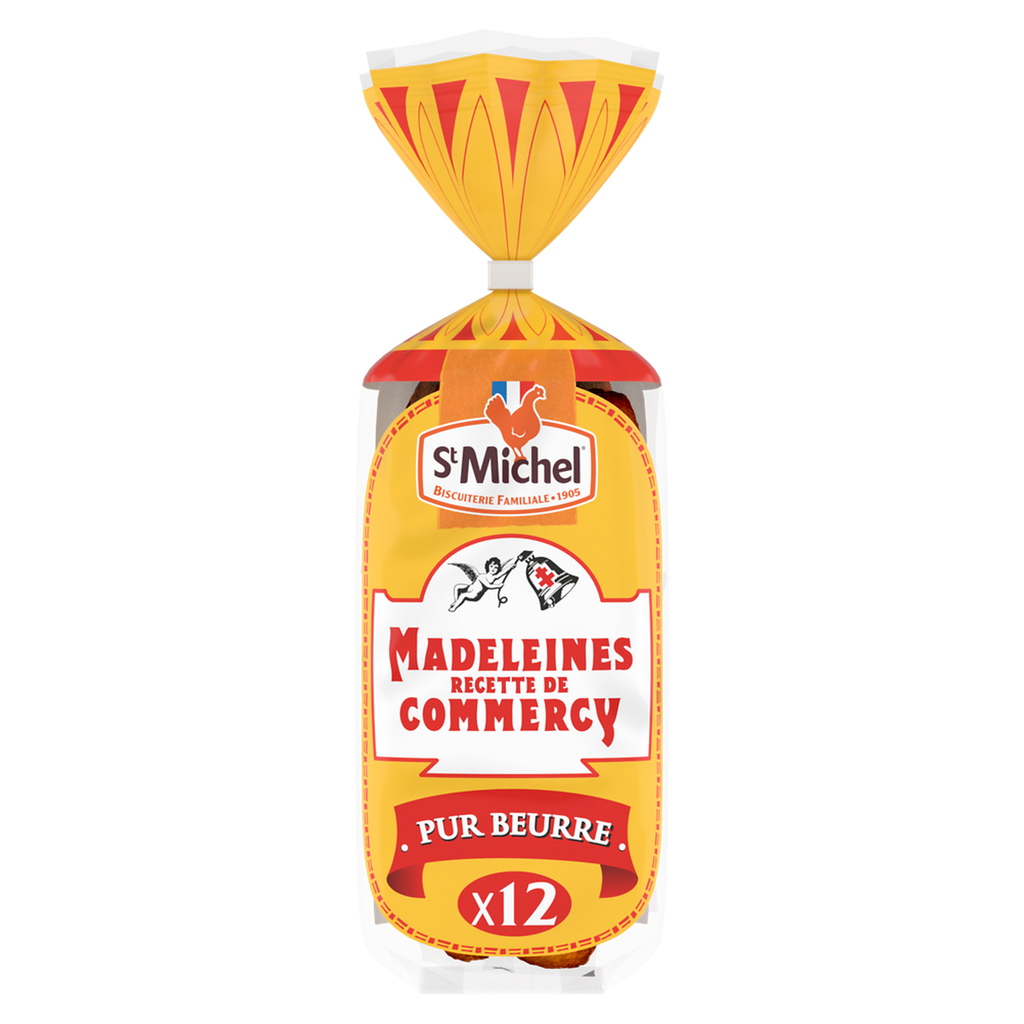 ST MICHEL Magdalenas receta de Commercy pura mantequilla individuales 300 g