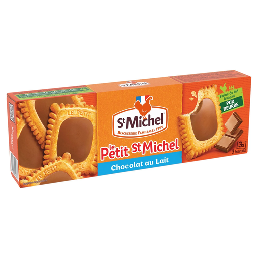 [3178530419733] ST MICHEL Le Petit milk chocolate petit beurre biscuits 132 g