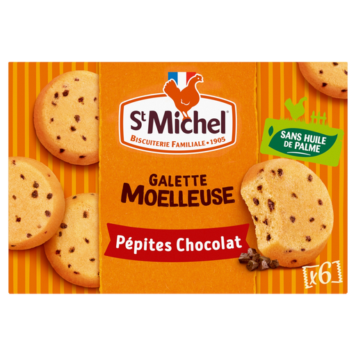 [3178530421118] ST MICHEL Galette moelleuse com pepitas de chocolate 180g