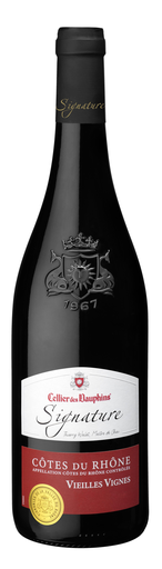 [3179077469212] CELLIER DES DAUPHINS Vin rouge Côtes du Rhône AOP Signature Vieilles Vignes 0,75 L