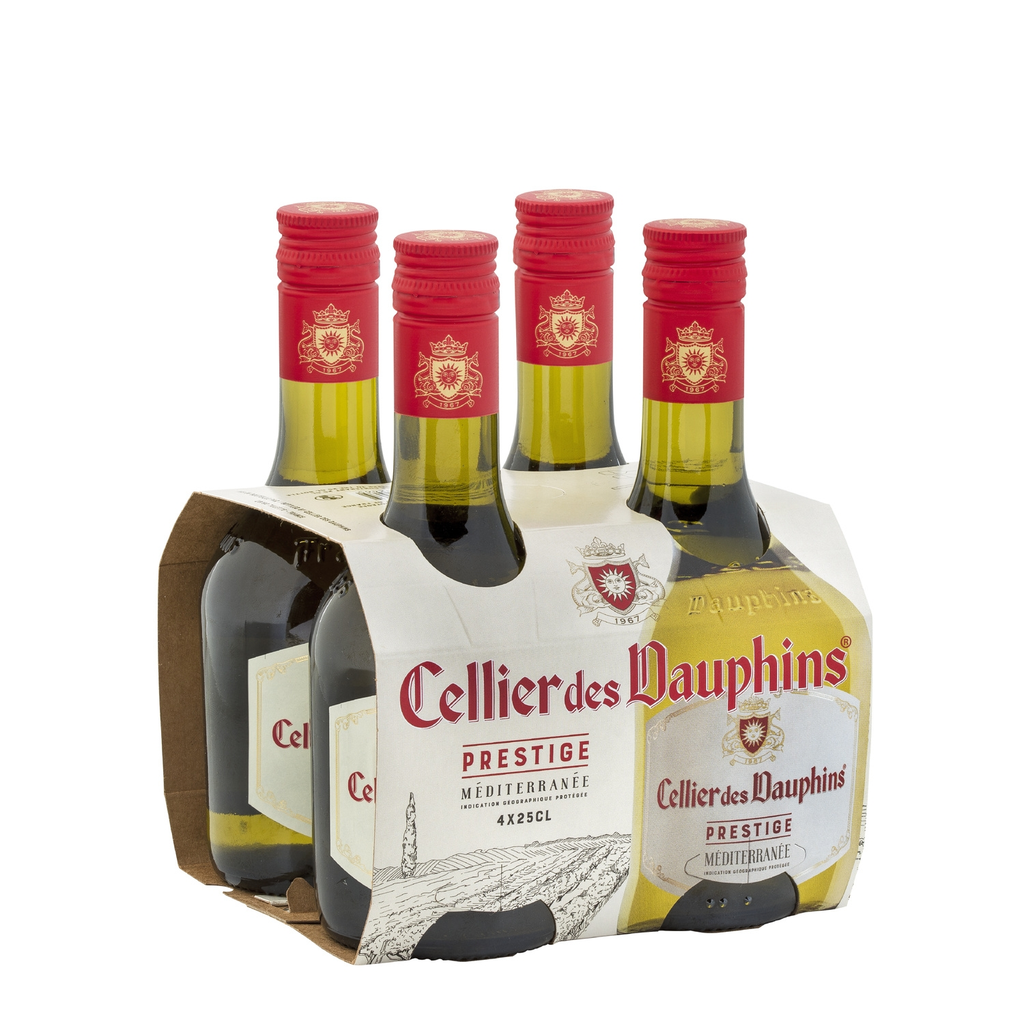 CELLIER DES DAUPHINS IGP Méditerranée Prestige blanco 4 x 25 cl