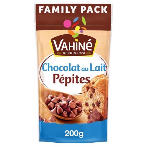 [3179142053322] VAHINE Milk Chocolate Chips Family Pack 200 g