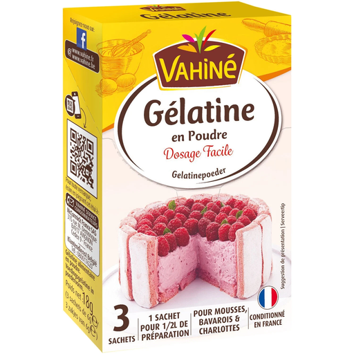 [3179142054398] VAHINE Powdered Gelatin 3 sachets of 6 g