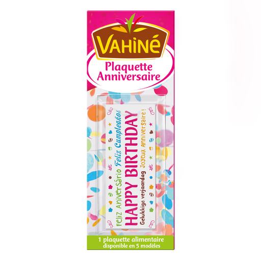 [3179142054572] VAHINE Placa de cumpleaños para tarta 26 g
