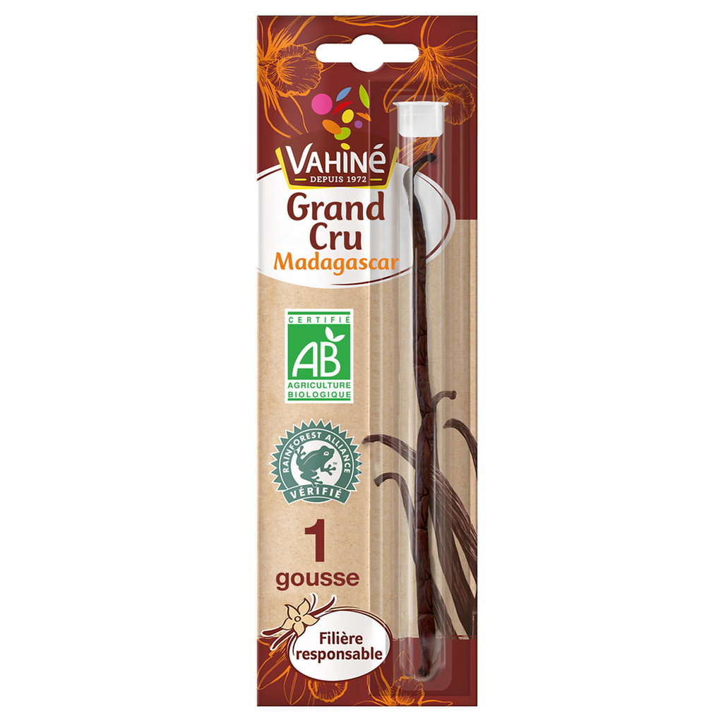 VAHINE Vanille grand cru de Madagascar BIO 2 gousses