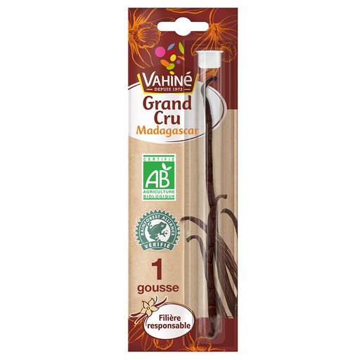[3179142055203] VAHINE Vainilla gran cru de Madagascar BIO 2 vainas