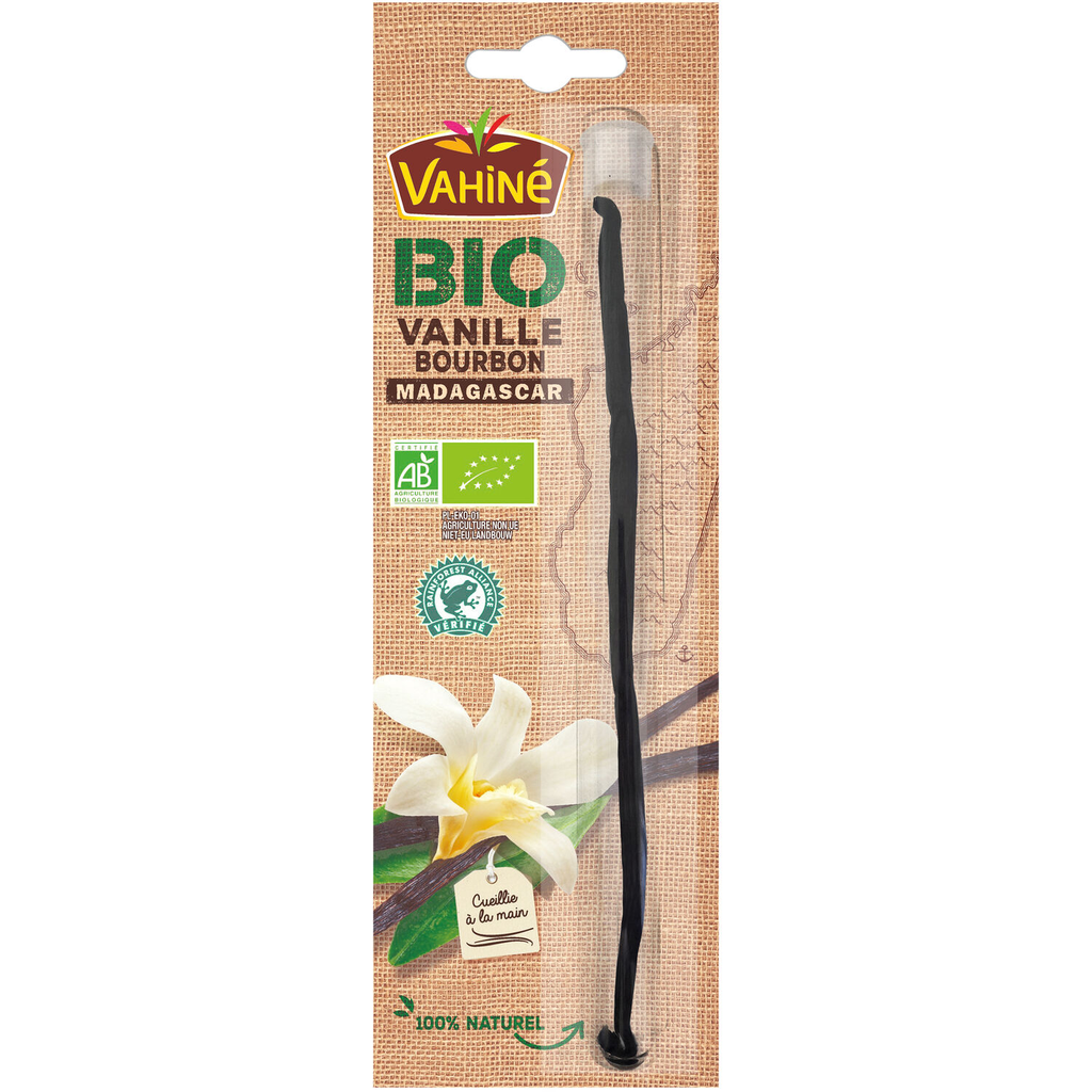 VAHINE Vaina de vainilla bourbon bio de Madagascar 3 g