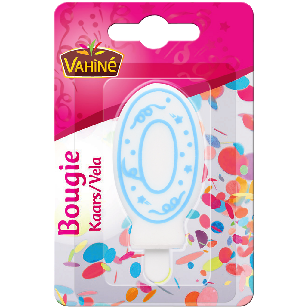 VAHINE Bougie d'anniversaire chiffre n°0