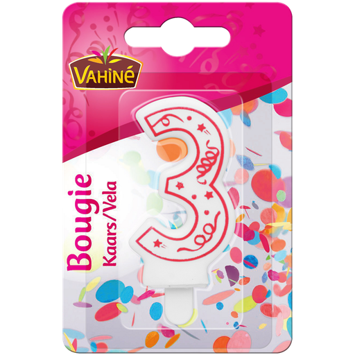 [3179142709502] VAHINE Bougie chiffre 3 12 g
