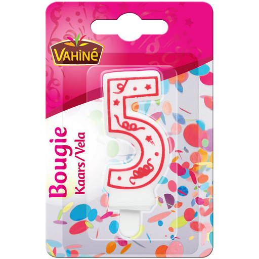 [3179142709700] VAHINE Bougie chiffre adulte n°5 12 g