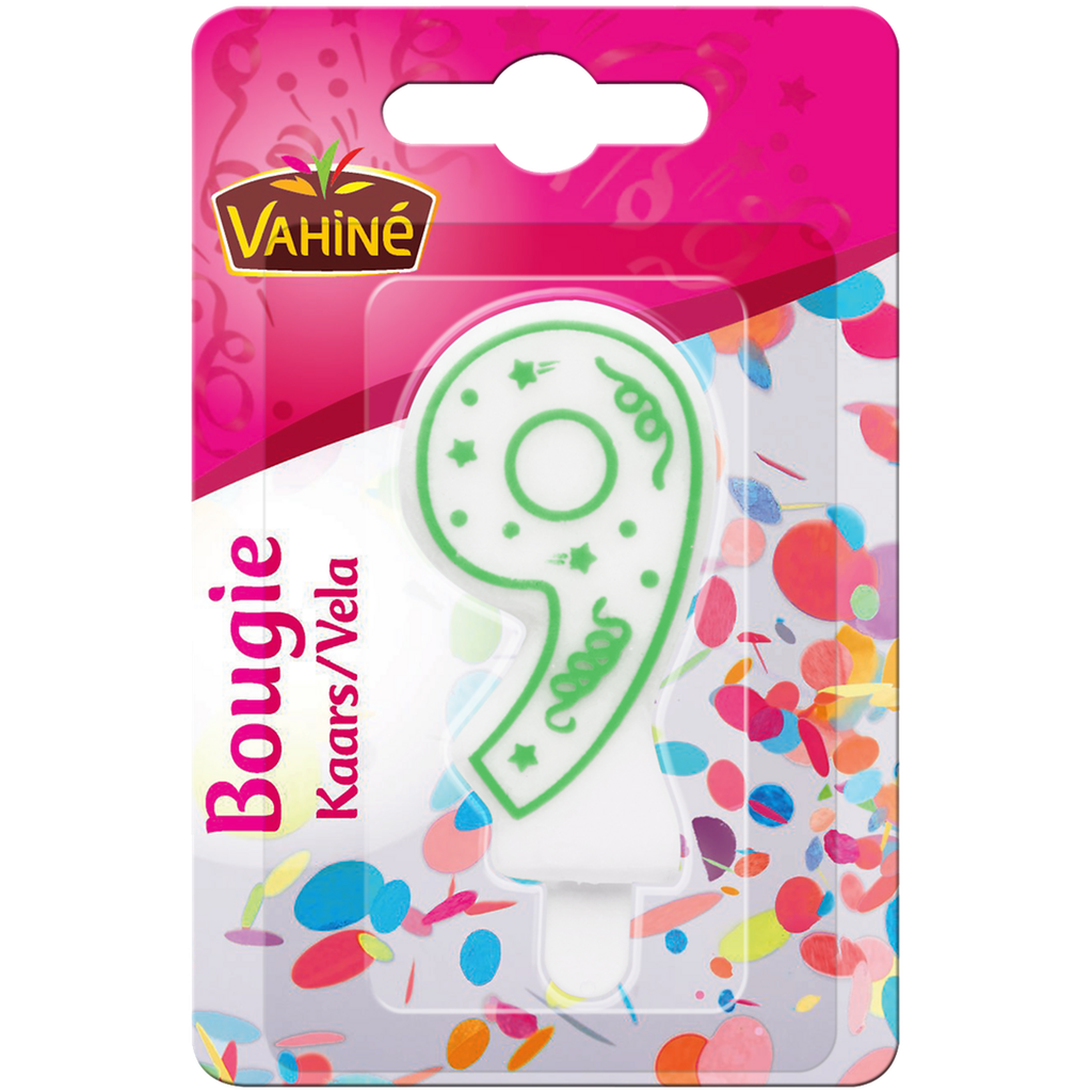 VAHINE Adult number candle n°9 12 g
