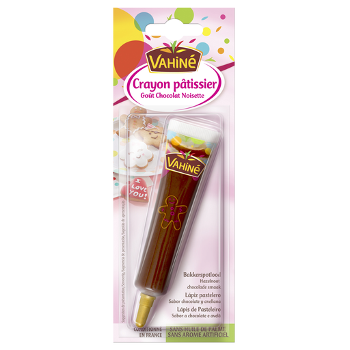 [3179142766000] VAHINE Caneta pasteleira sabor chocolate avelã 23 g