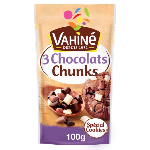 [3179142794010] VAHINE Pepitas chunks 3 chocolates 100 g