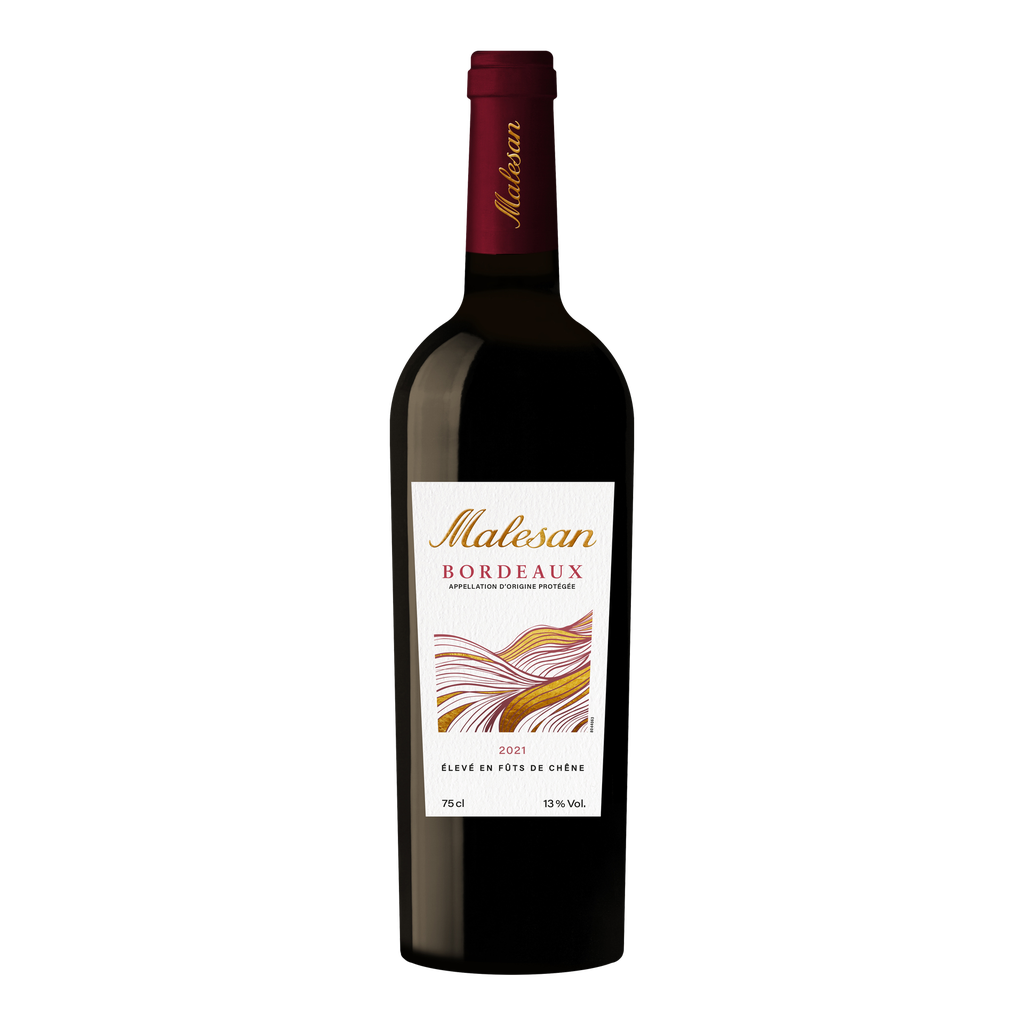MALESAN Vin rouge Bordeaux AOP vieilli en fût de chêne 0.75 L