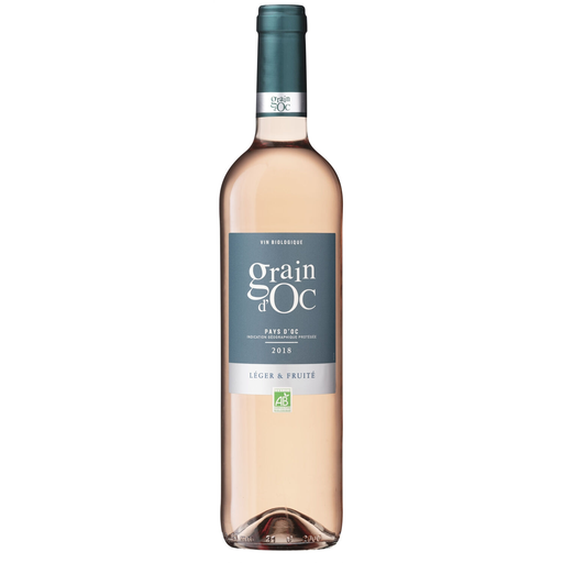 [3180284975076] GRAIN D'OC Vinho rosé bio IGP Pays d'oc 75 cl