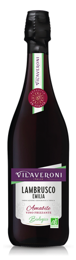 [3180284975175] VILAVERONI Lambrusco Amabile BIO Italie Doux 75 cl