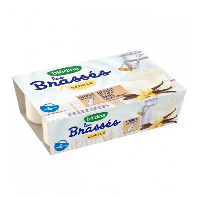 Blédina Mini Lactés Vanille 55G X 6 (Yogurt Bledina Vanille)