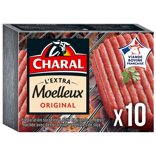 [3181231002050] CHARAL Haché extra moelleux Original 10 piezas de 100 g