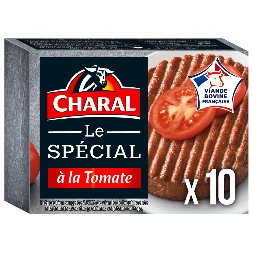 CHARAL Haché à la tomate 10 pièces de 100 g