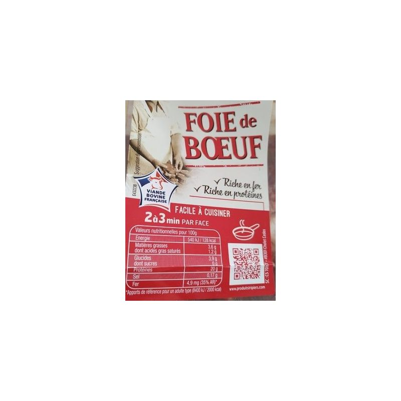 NEUTRE Foie de bœuf 480 g