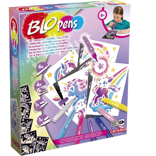 [3181860236369] LANSAY Atividade criativa Blopens set de atividades unicórnios brilhantes la boîte